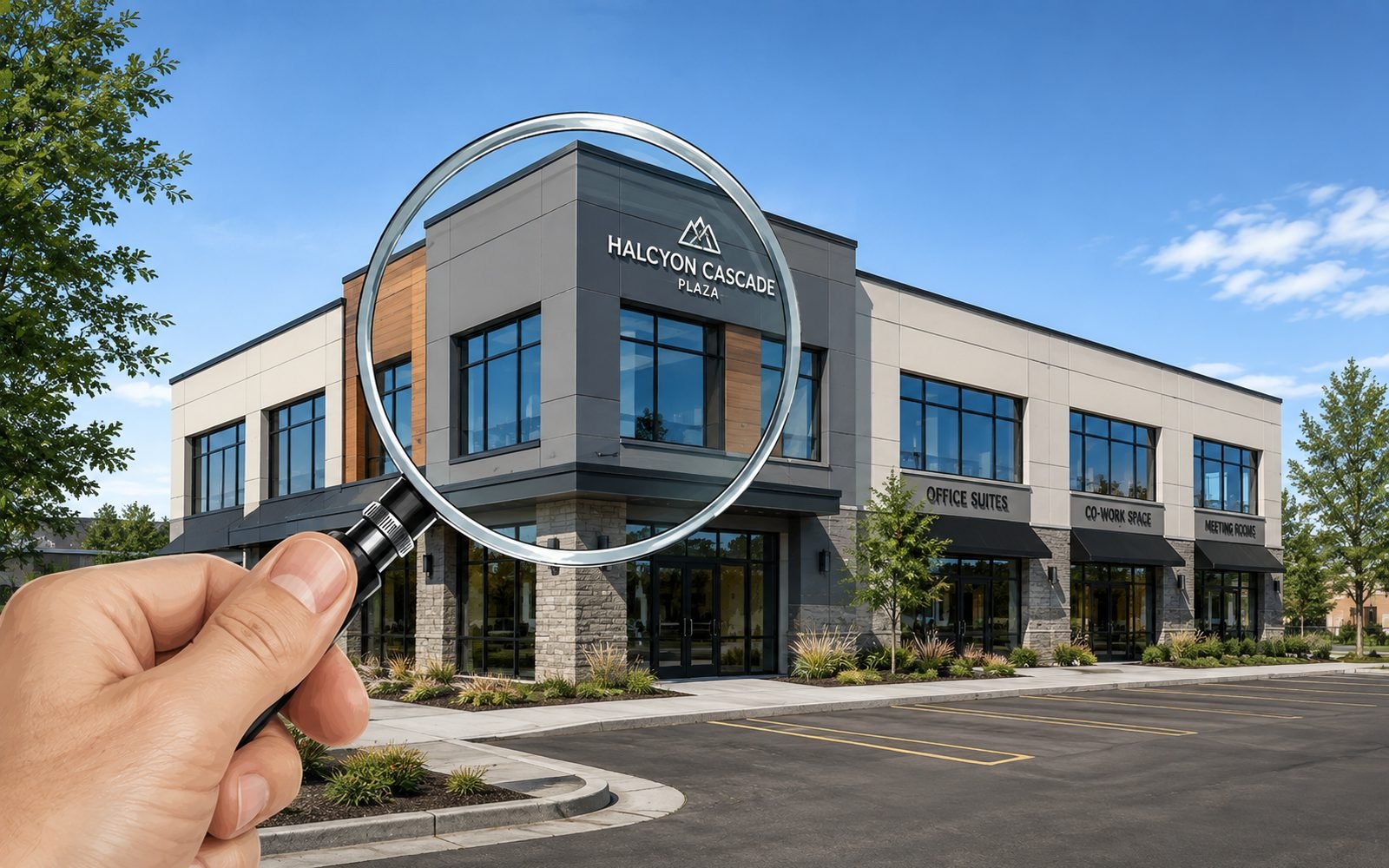Commercial office building under inspection