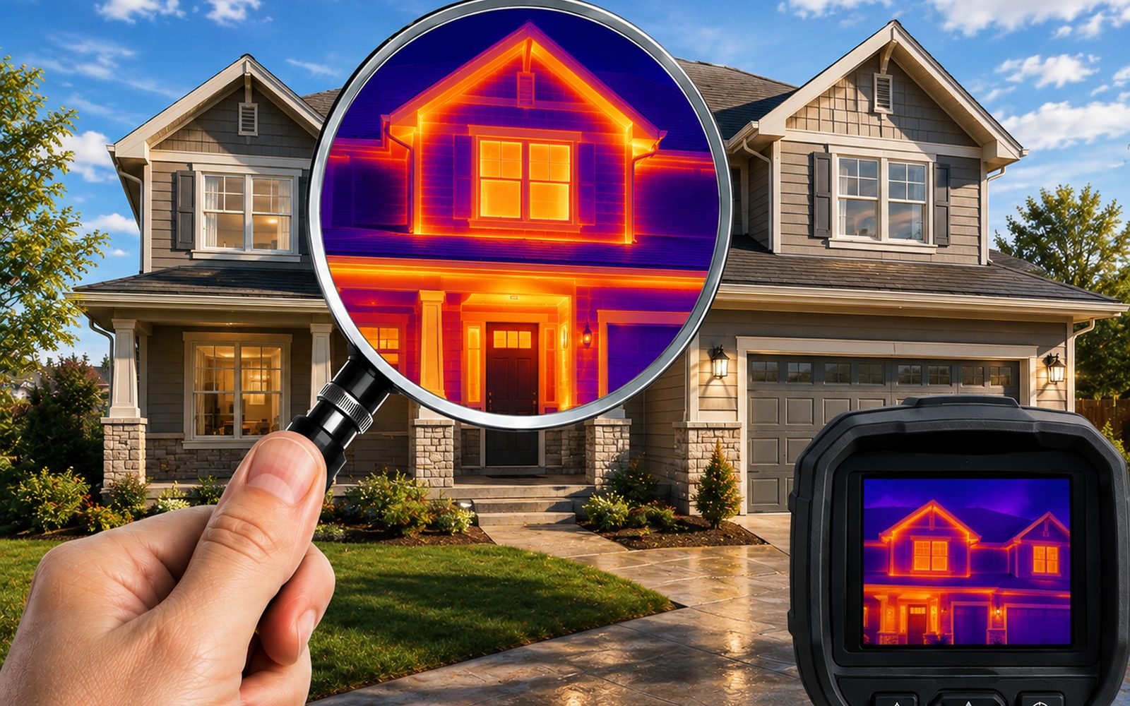 Thermal imaging camera reading a wall